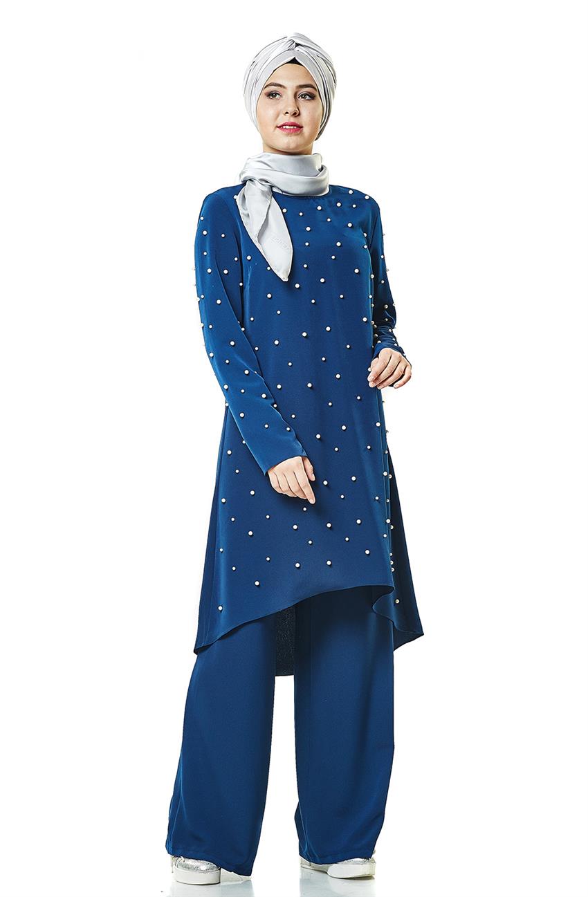 Evening Dress Dress-Navy Blue 9008-17