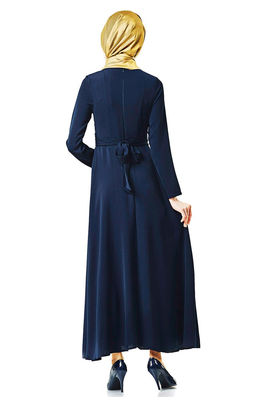 Evening Dress Dress-Navy Blue 1782-17