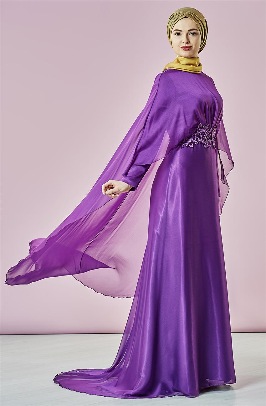 فستان سهرة فستان-أرجواني ar-7YA10044-45