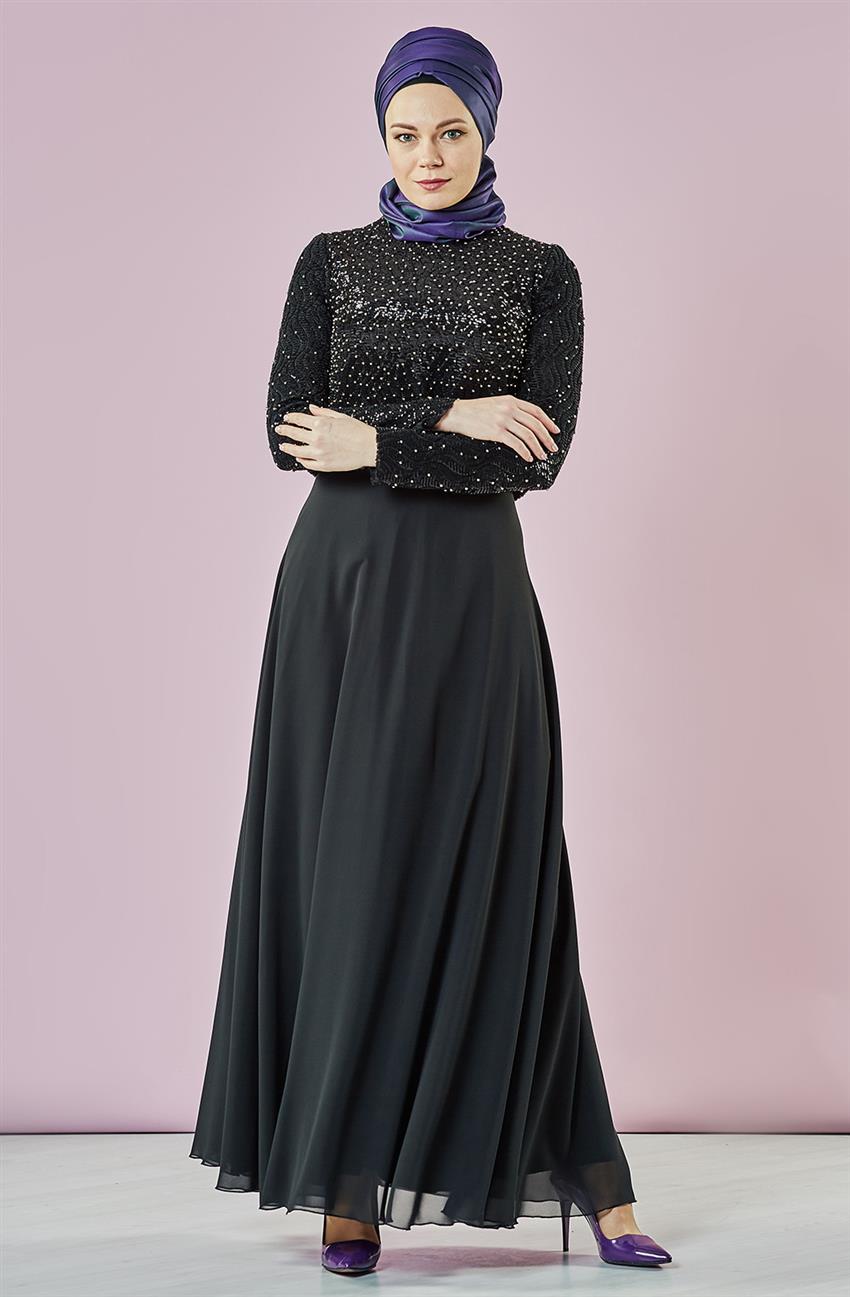 فستان سهرة طقم-أسود ar-7YA10036-01