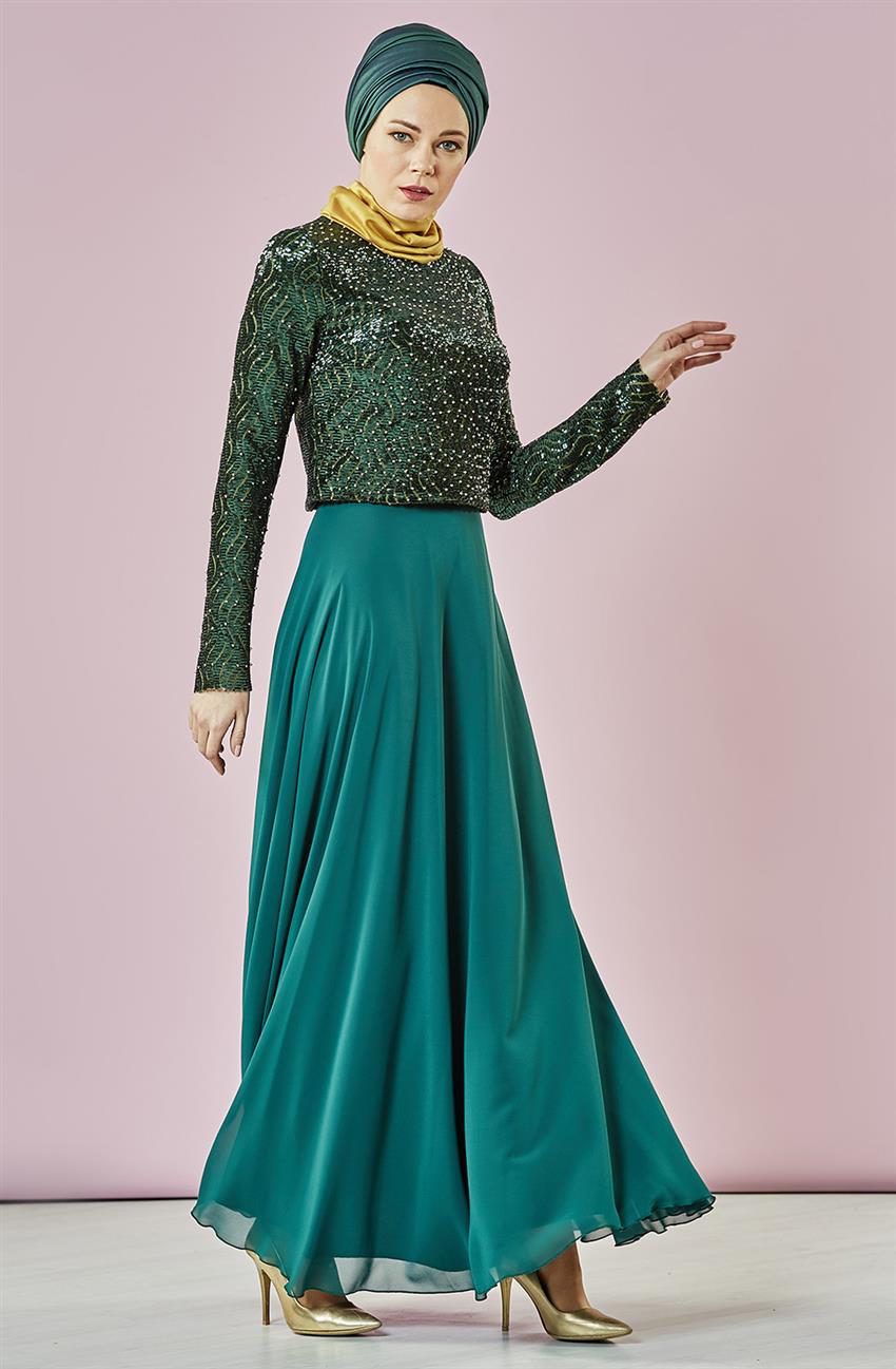 Evening Dress Suit-Green 7YA10036-21