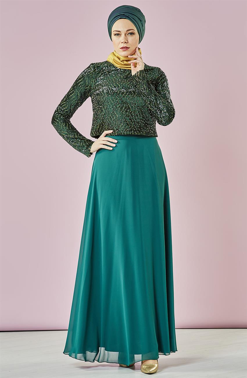 Evening Dress Suit-Green 7YA10036-21