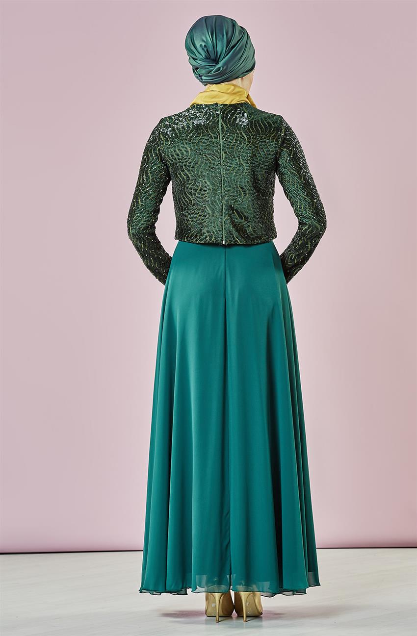 فستان سهرة طقم-أخضر ar-7YA10036-21