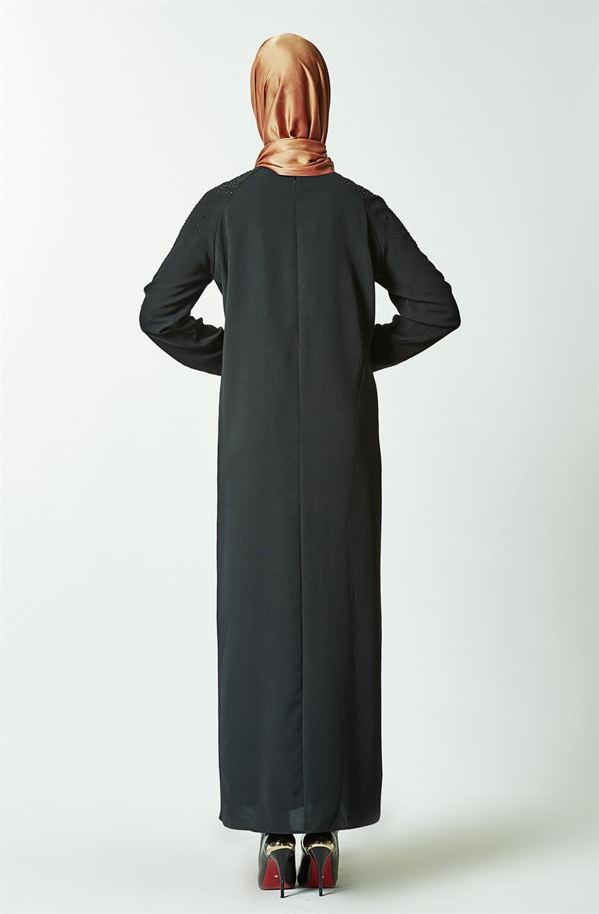 Abiye Siyah Elbise 7K9409-01