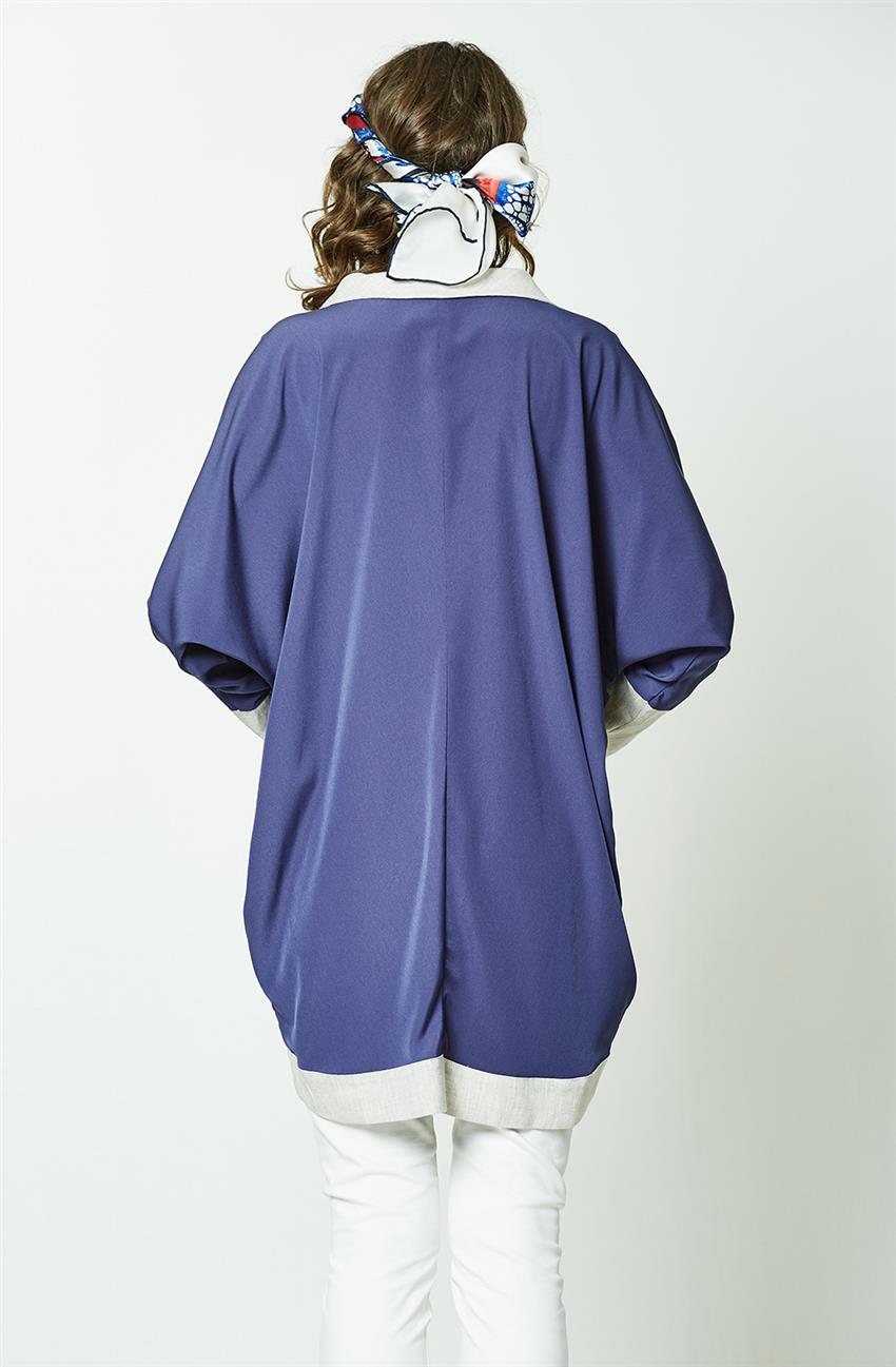 Blouse Shirt-Navy Blue 53066-17