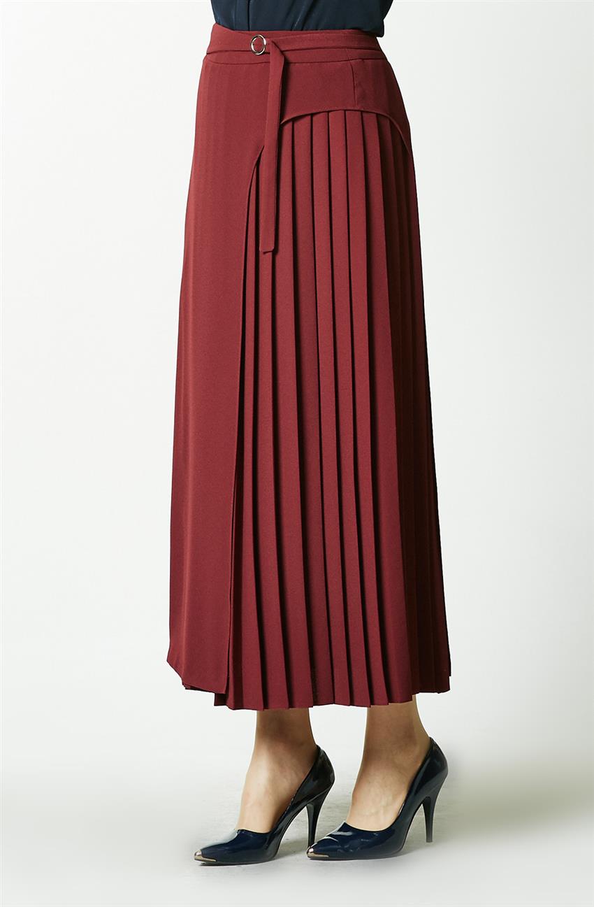 Skirt-Claret Red KA-A7-12042-26