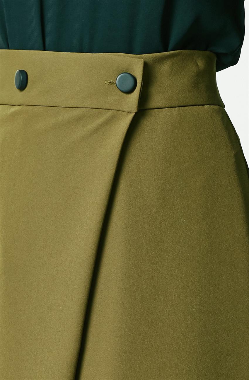 Skirt-Olive KA-A7-12056-33