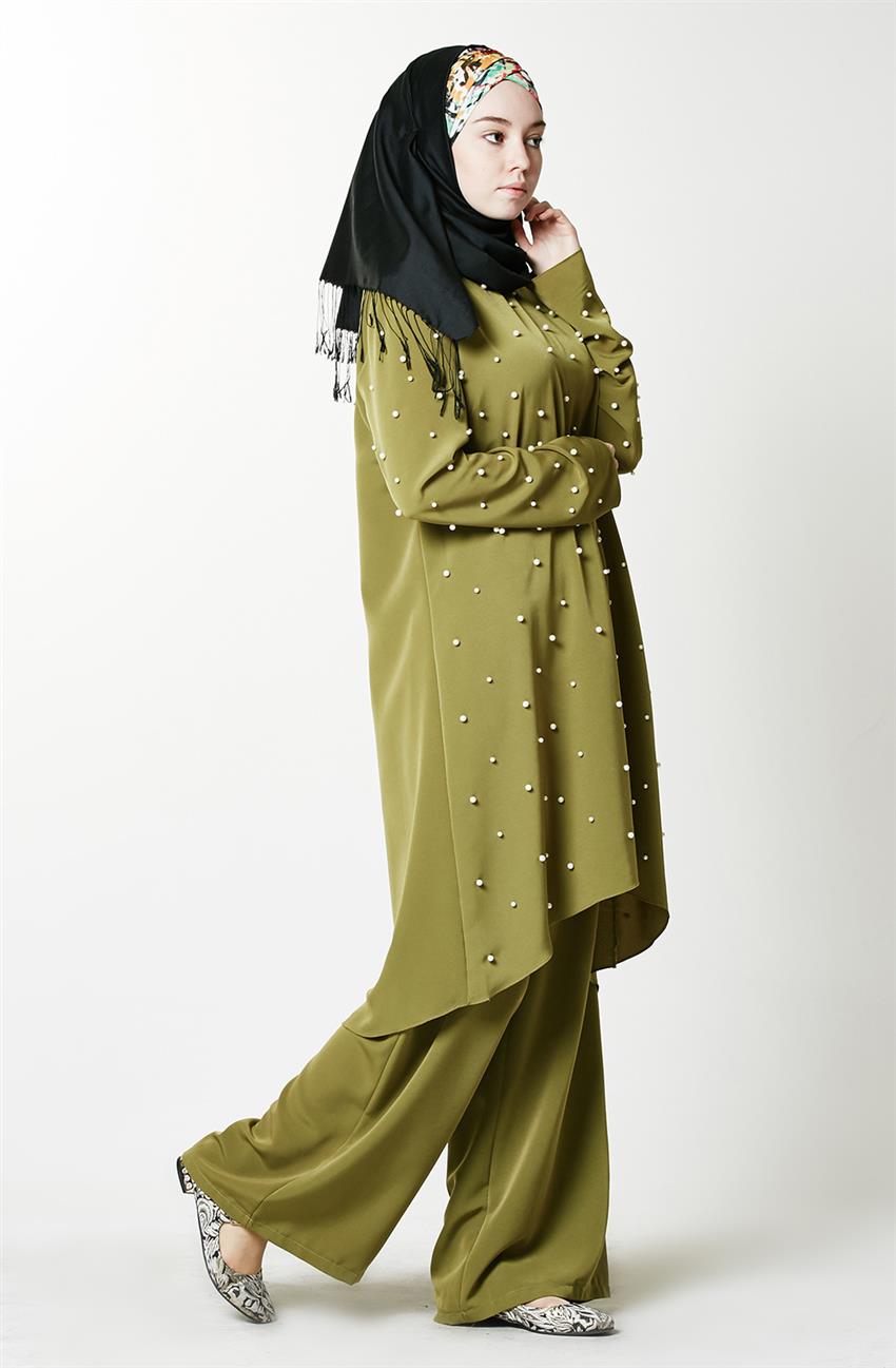 Evening Dress Dress-Fıstık Greeni 9008-23
