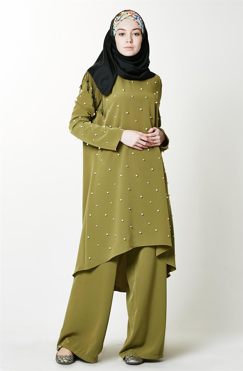 Evening Dress Dress-Fıstık Greeni 9008-23