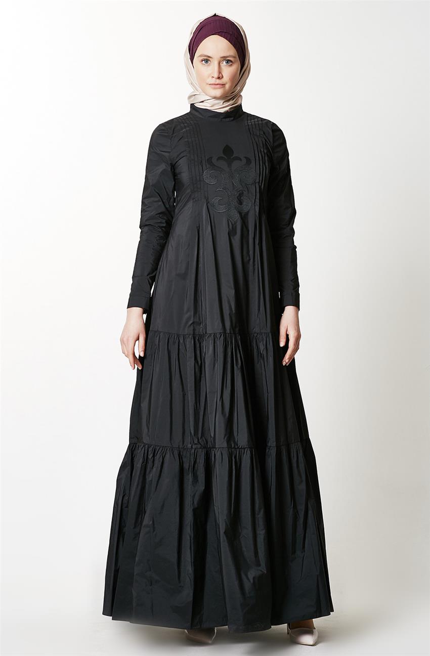 فستان-170112 أسود