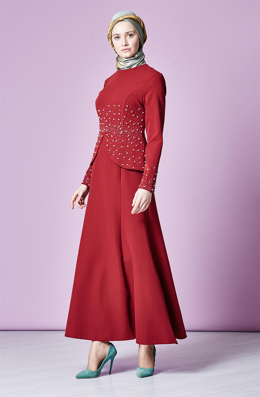 فستان سهرة فستان-أحمر ar-1720-34