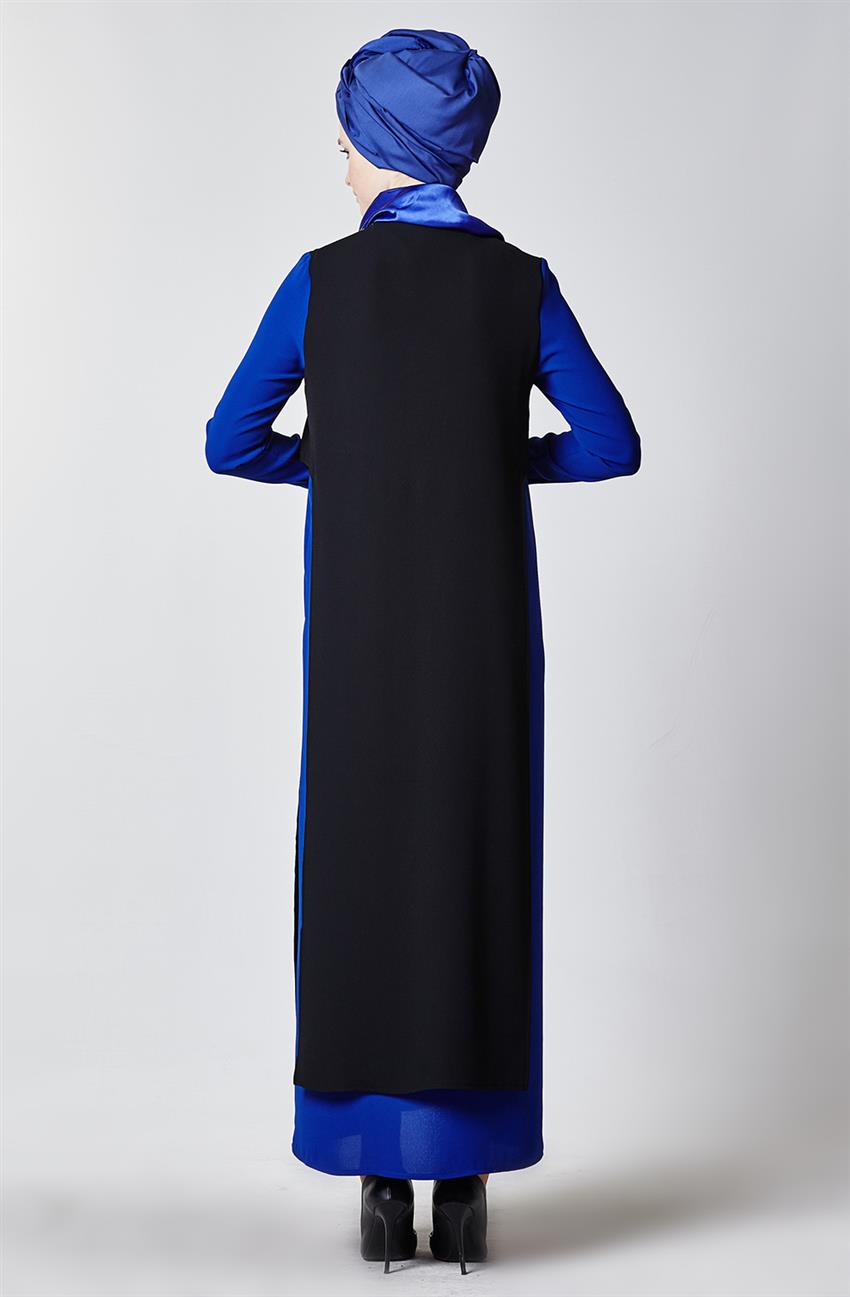 فستان-أزرق غامق A2134-69