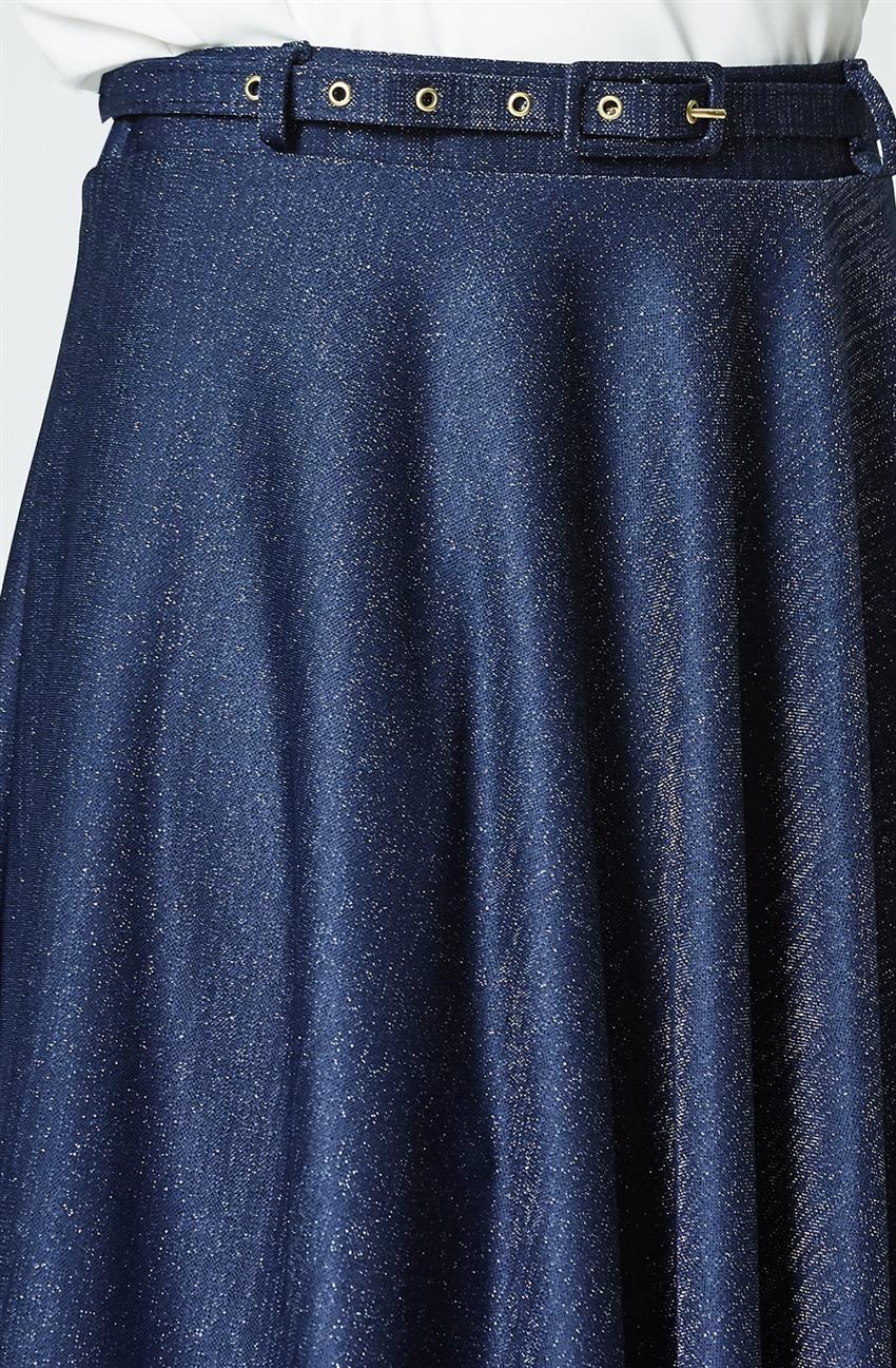 Skirt-Navy Blue MS848-17