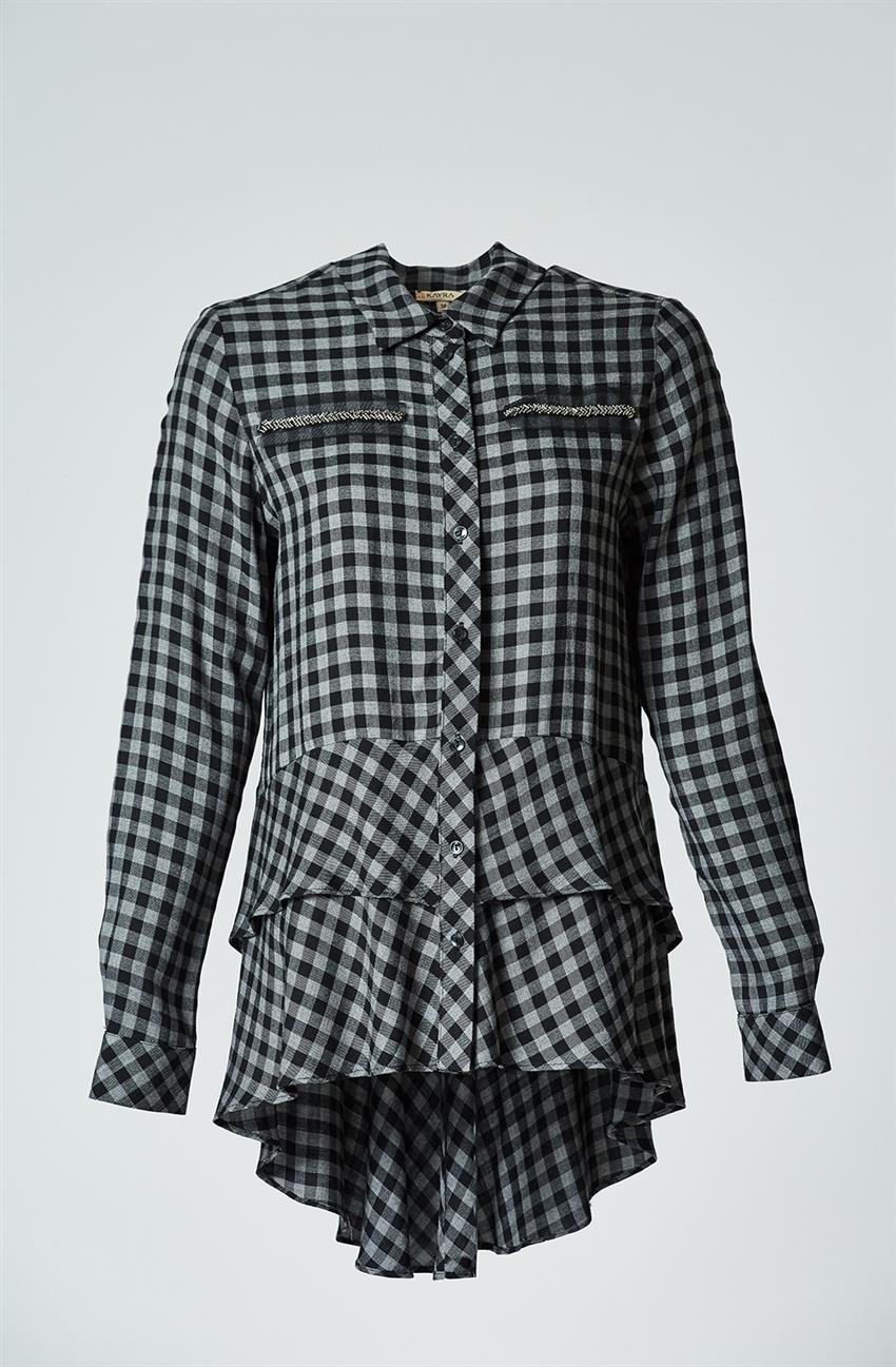 Shirt-Gray Black KA-A7-11007-0712