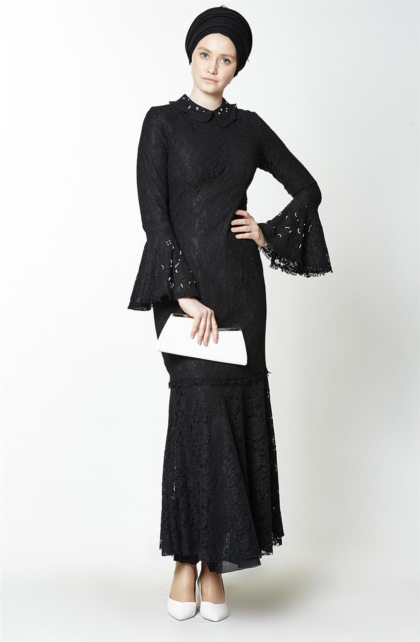 Evening Dress-Black KA-A7-23092-12
