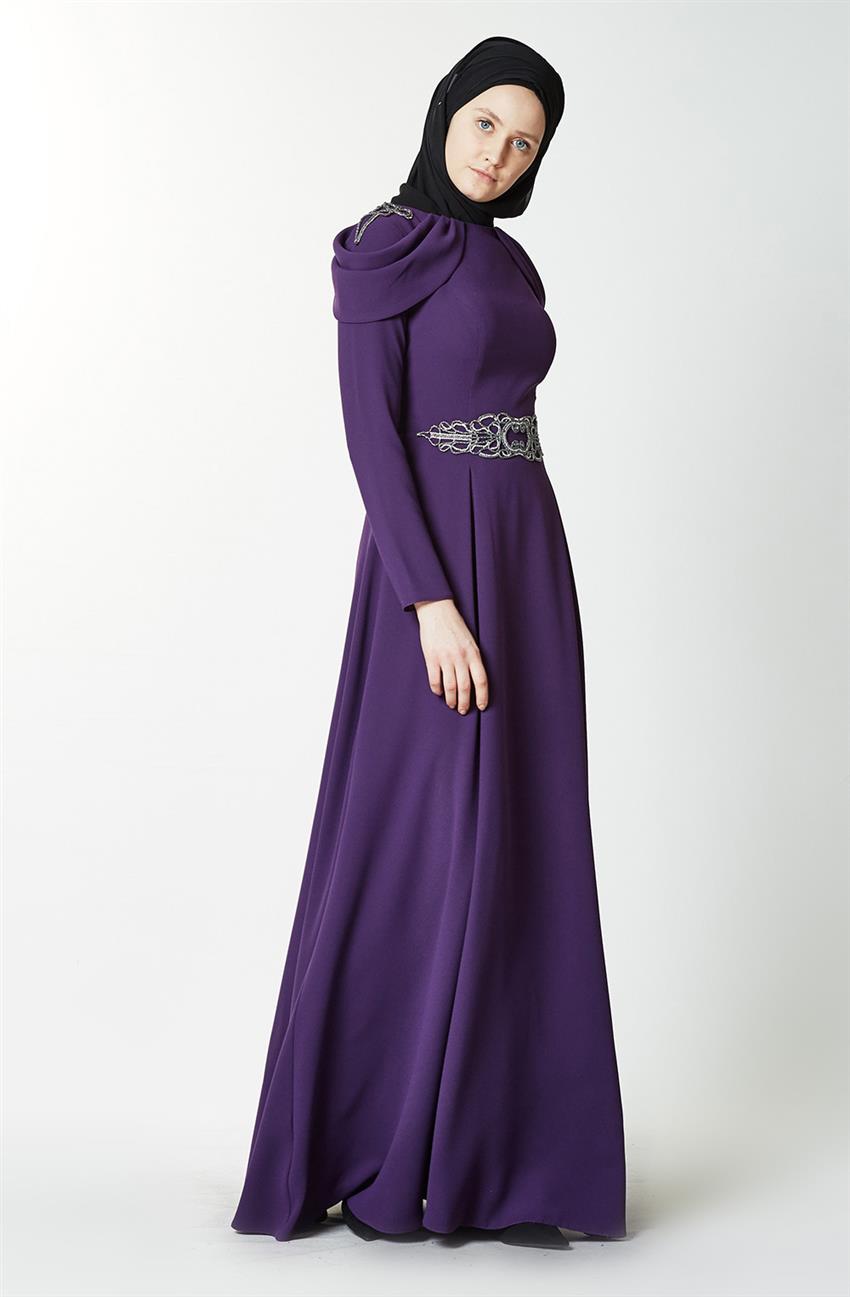 Evening Dress Dress-Plum 2240-51