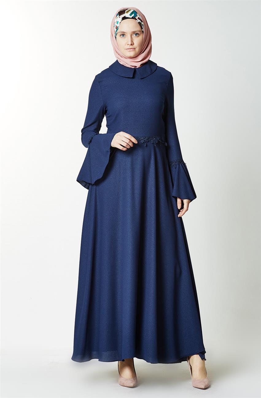Evening Dress Dress-Navy Blue Z1179-08