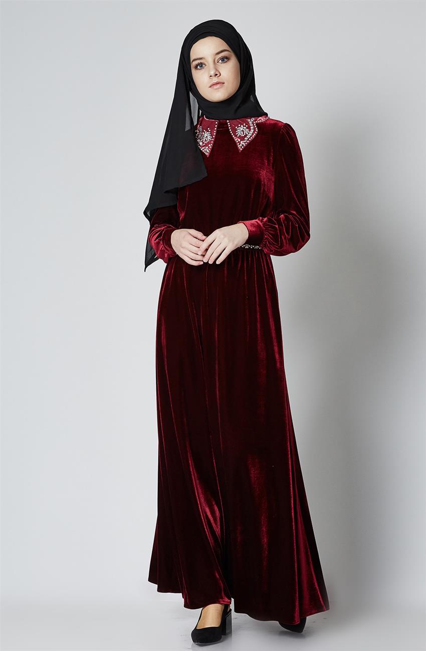 Evening Dress-Claret Red KA-A7-23048-26