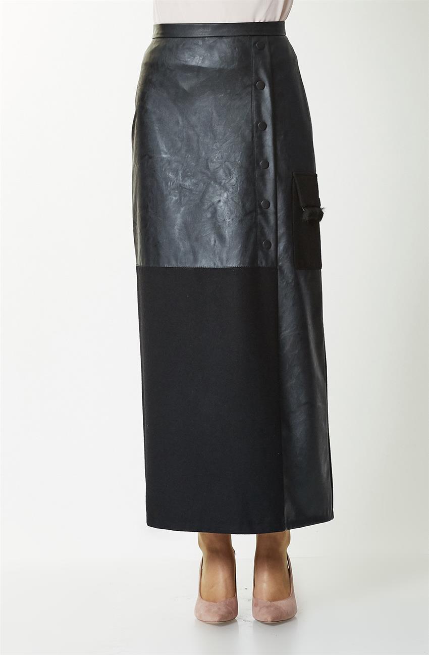 Skirt-Black KA-A7-12124-12