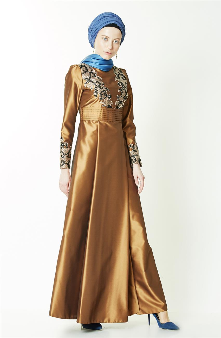 Evening Dress-Gold KA-B7-23049-63