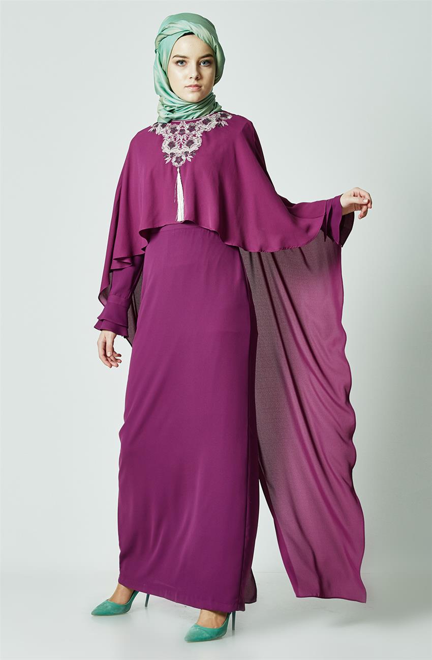 Evening Dress-Fuchsia KA-B7-23079-04