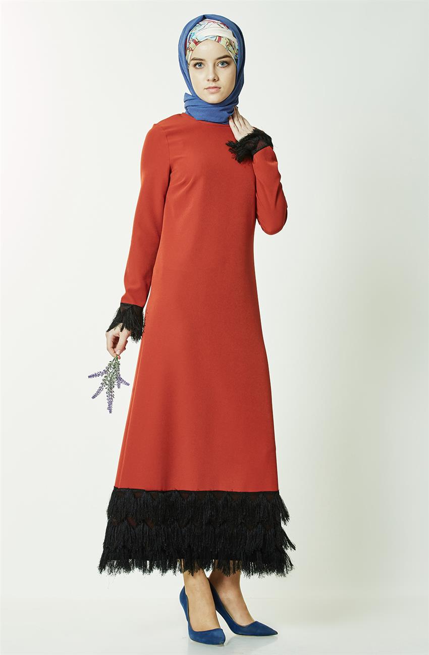 فستان-أحمر قرميدي PN2561-58