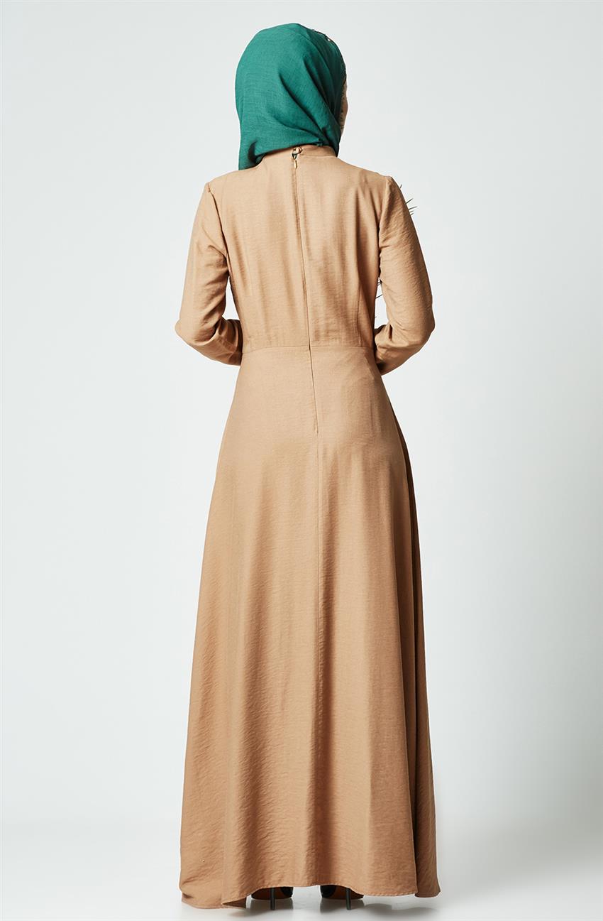 Tuğba Dress-Camel K5054-03