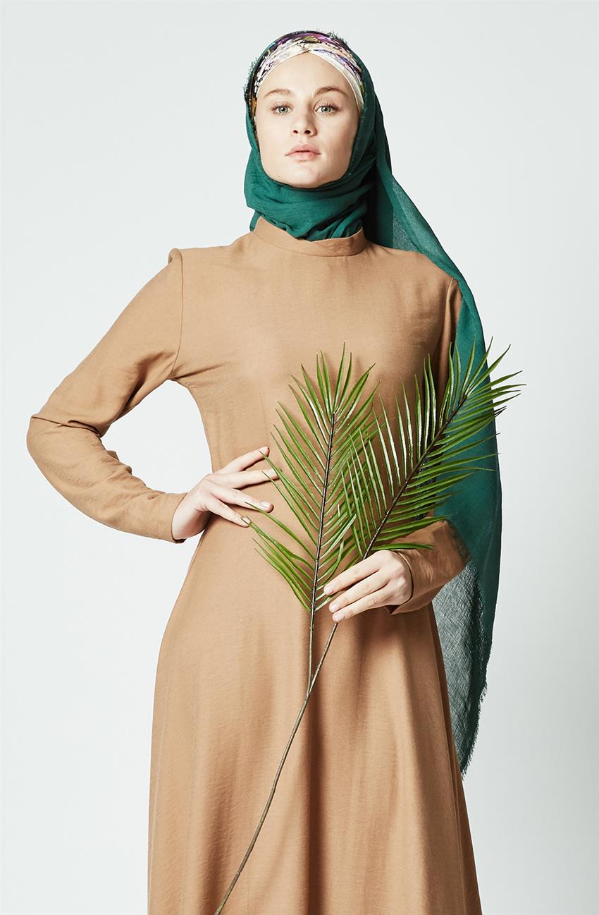 Tuğba Dress-Camel K5054-03