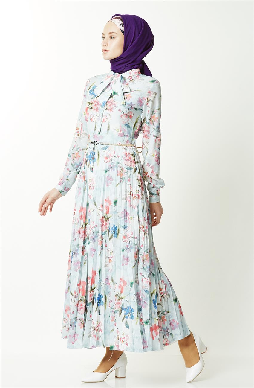Tuğba فستان-أزرق K5087-16
