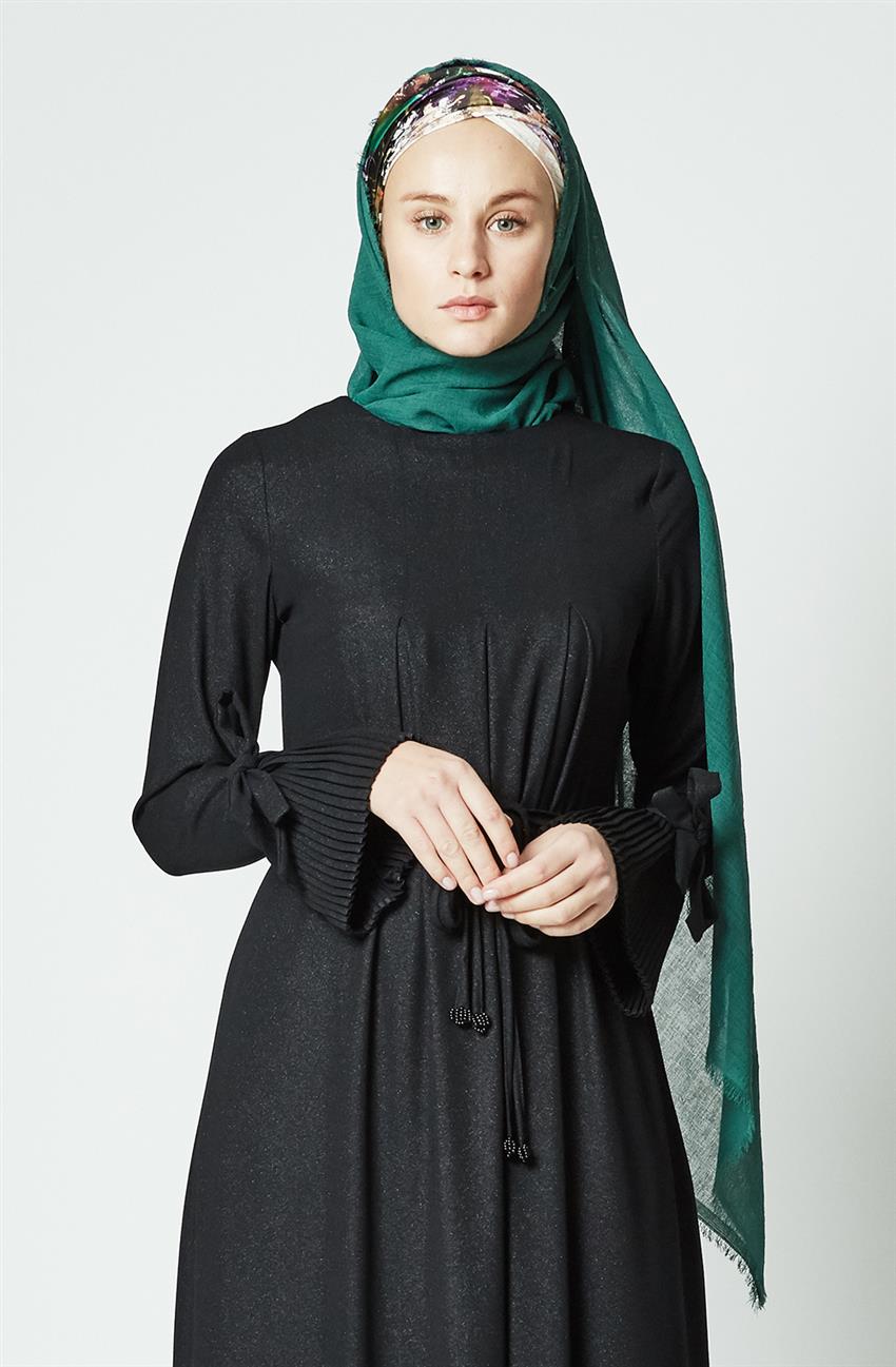 Tuğba فستان-أسود K6751-09