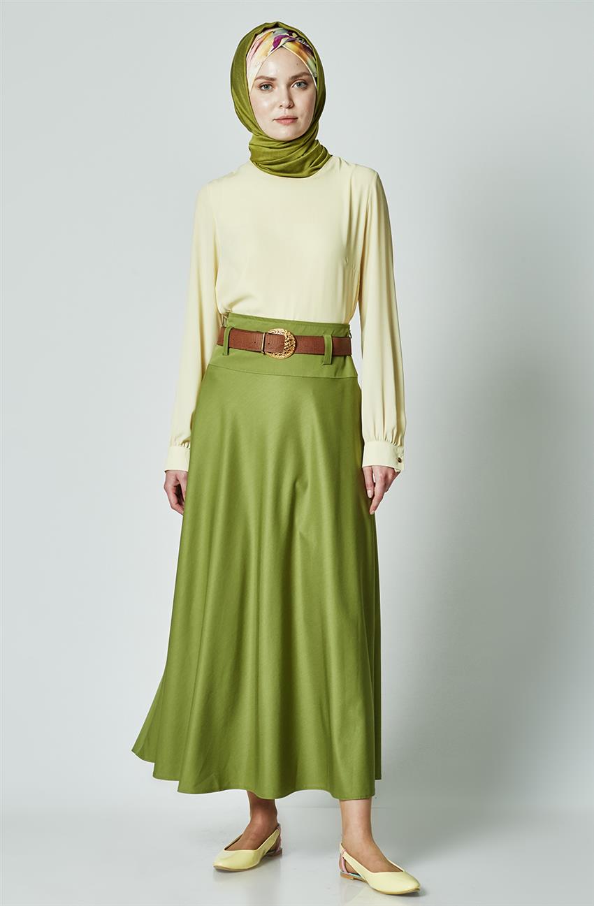 Skirt-Fıstık Greeni 2999-33