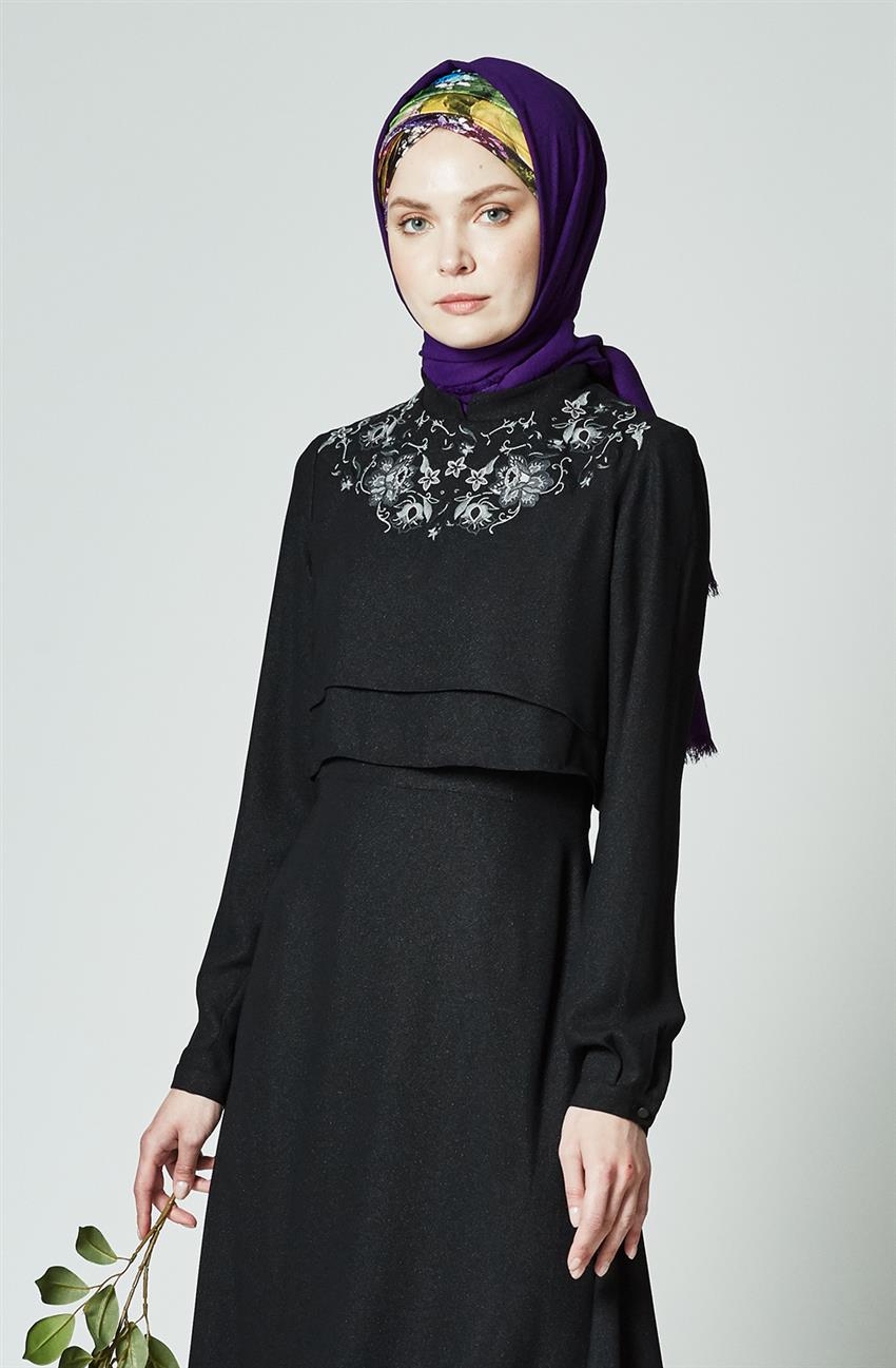 Tuğba Siyah Elbise K5201-09