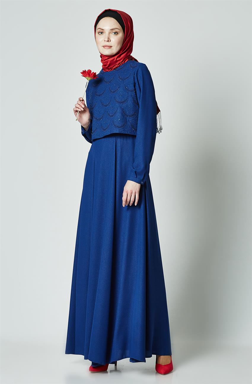 Tuğba فستان-نيلي K6704-07