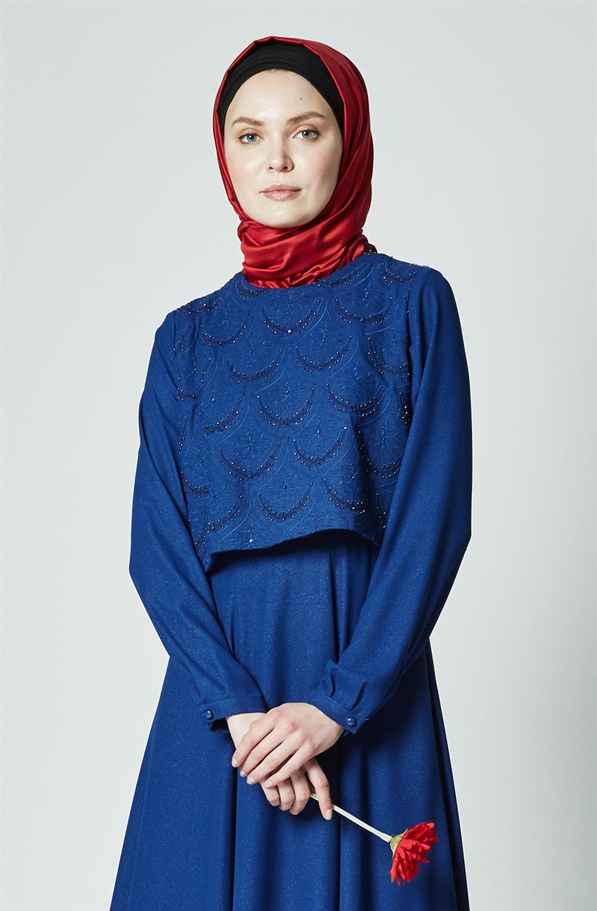 Tuğba فستان-نيلي K6704-07