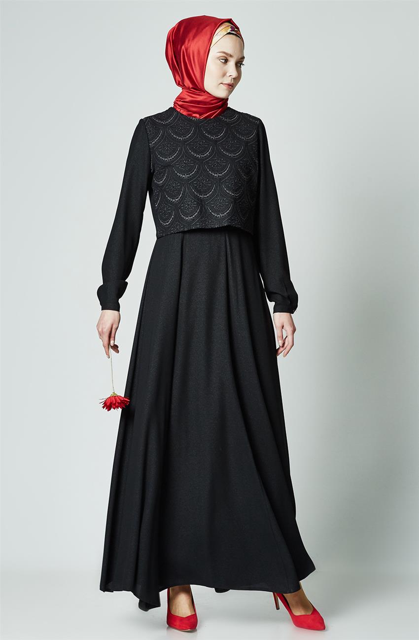 Tuğba Siyah Elbise K6704-09