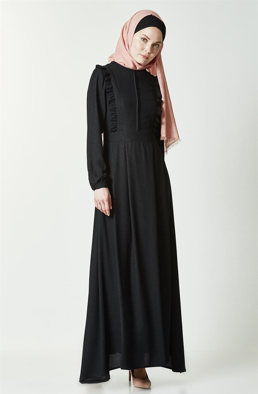 Tuğba Dress-Black K7325-09