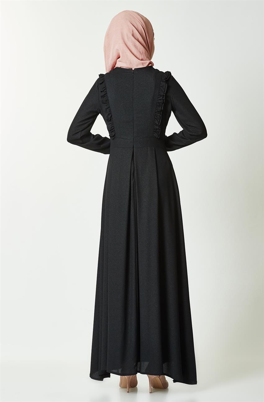 Tuğba فستان-أسود K7325-09