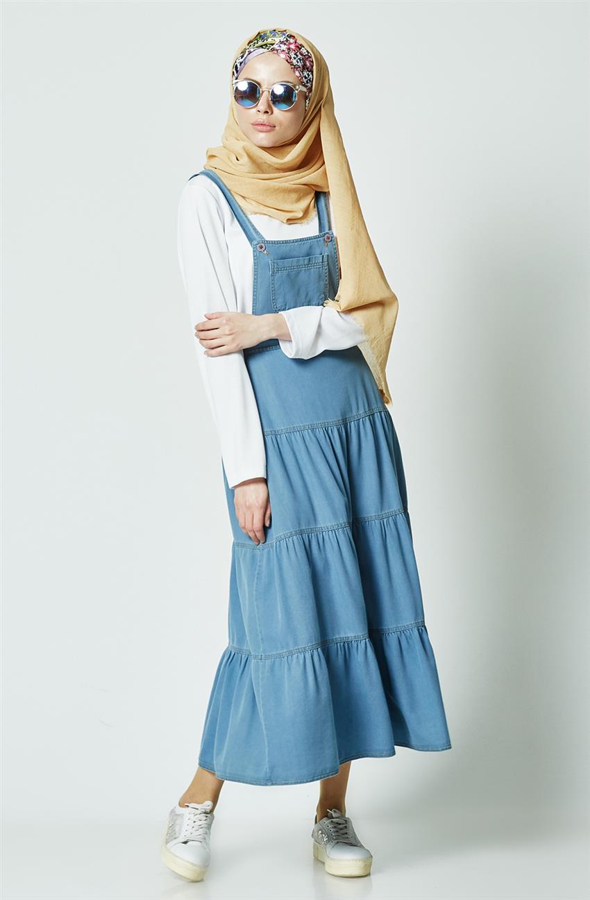 Tuğba فستان-أزرق K7162-16
