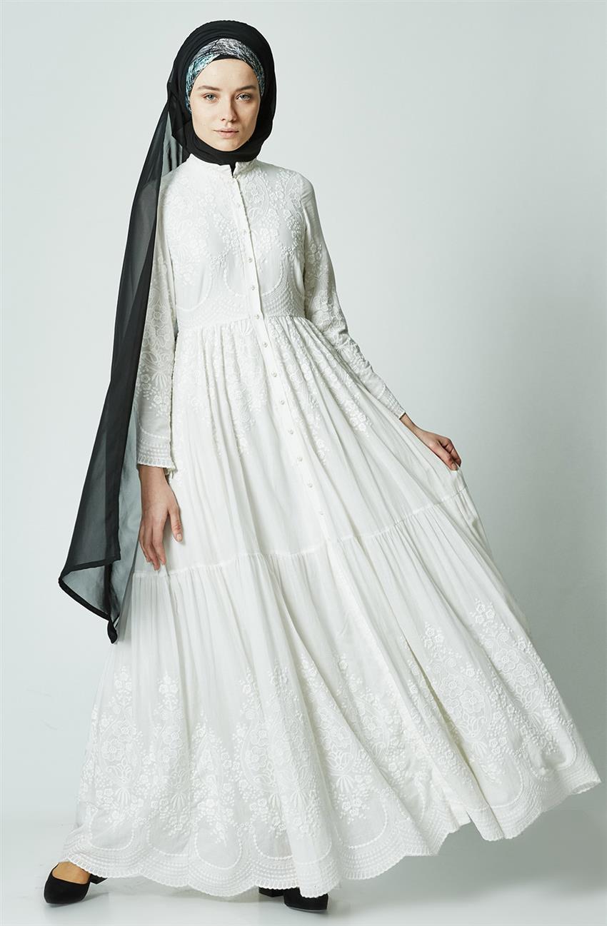 Beyaz Elbise 1601042 Pure Cotton
