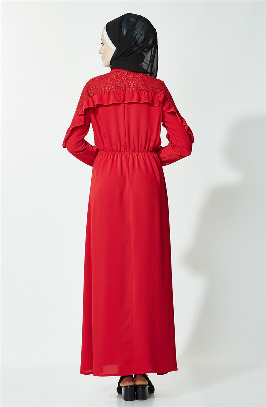 Kırmızı Elbise 0011-34