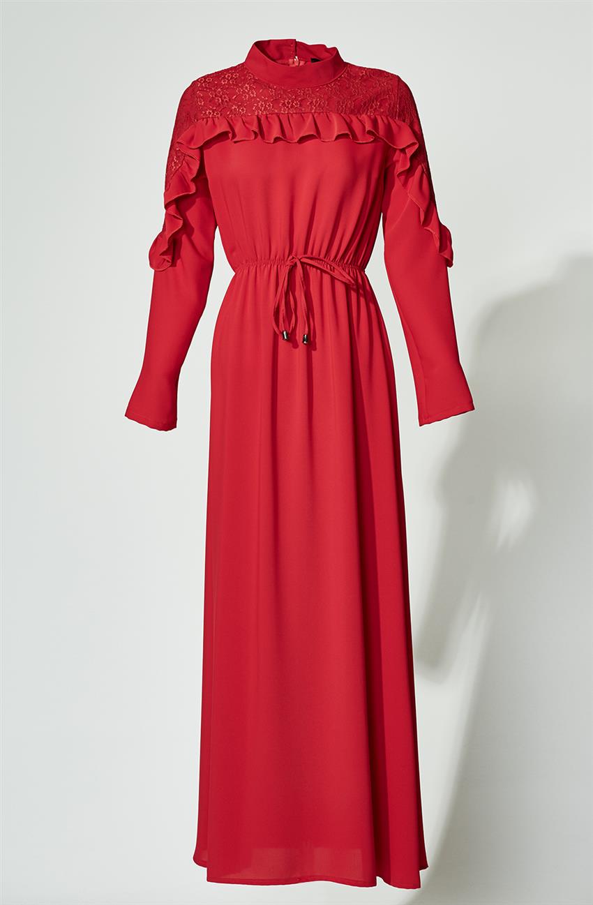 Kırmızı Elbise 0011-34
