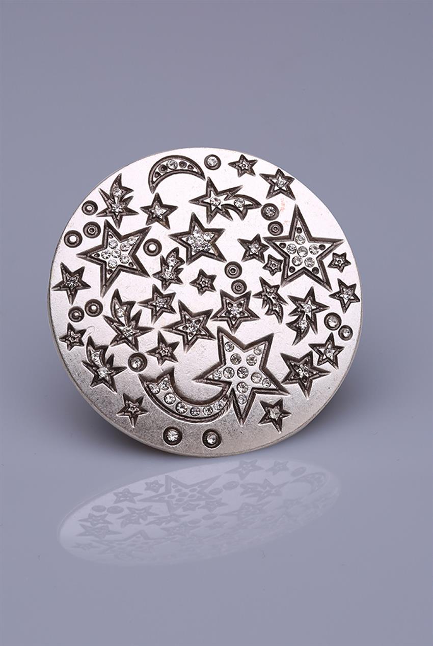 Silver Plated Magnet Brooch 05-0934-00-12