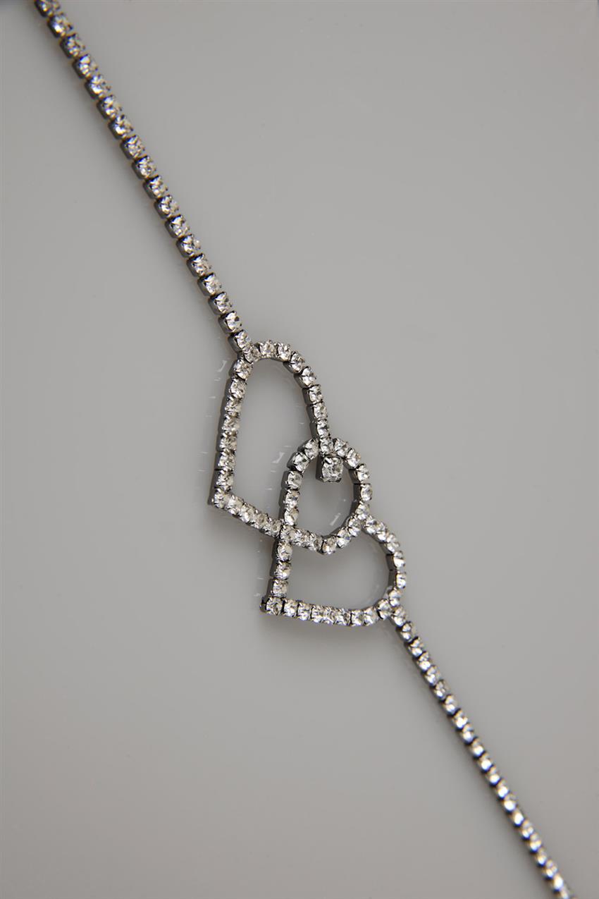 Black Silver Plated Bracelet 08-0401-48-14