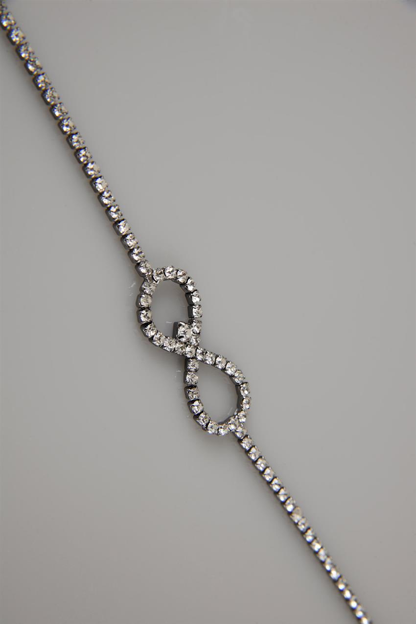 Black Silver Plated Bracelet 08-0402-48-14