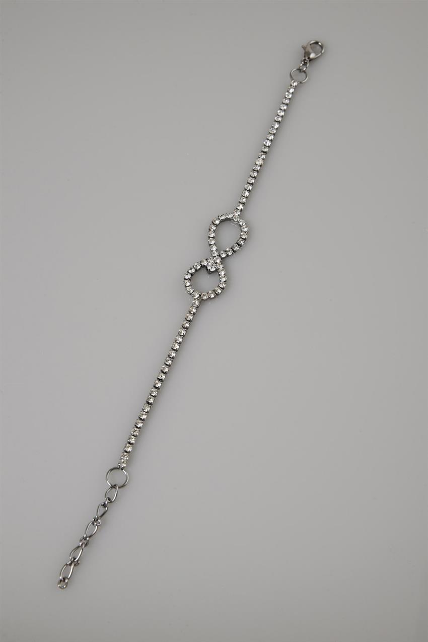 Black Silver Plated Bracelet 08-0402-48-14