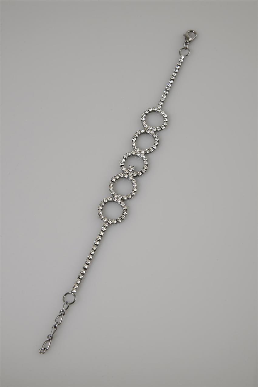 Black Silver Plated Bracelet 08-0403-48-14