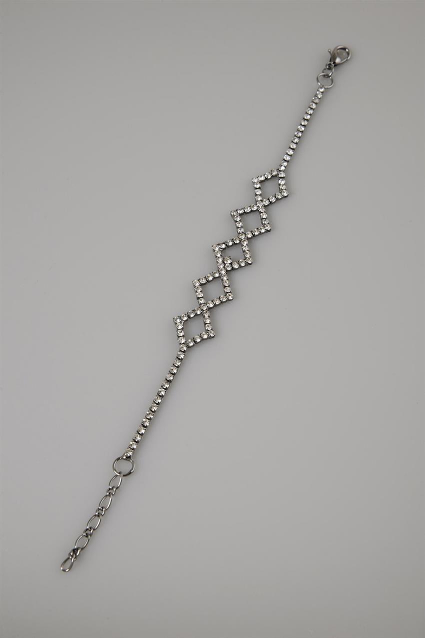 Black Silver Plated Bracelet 08-0404-48-14
