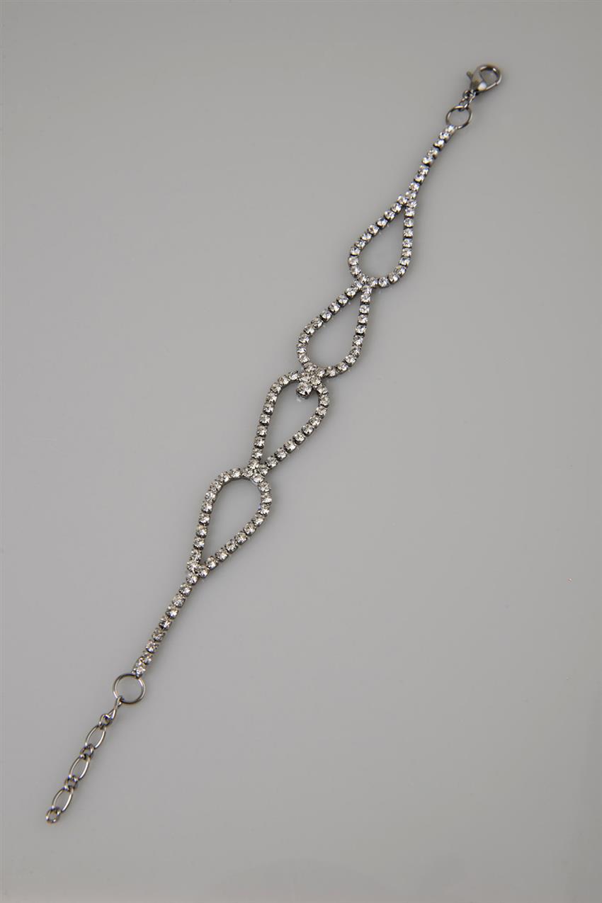 Black Silver Plated Bracelet 08-0405-48-14