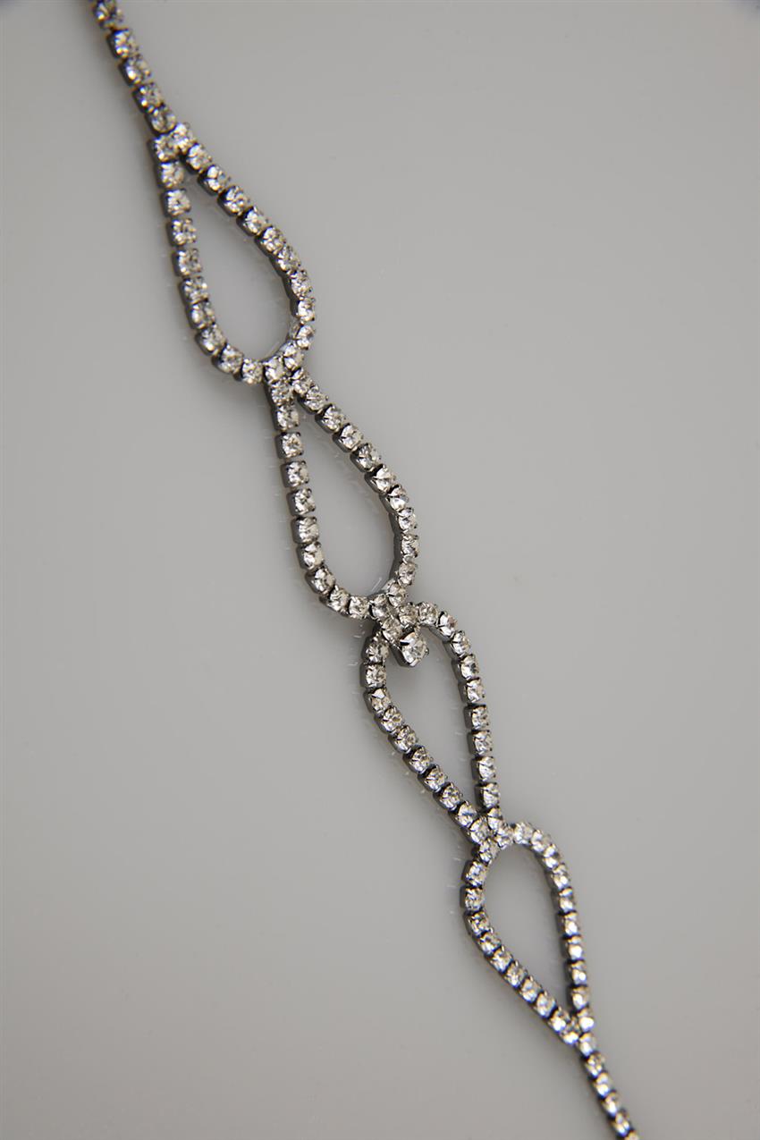 Black Silver Plated Bracelet 08-0405-48-14