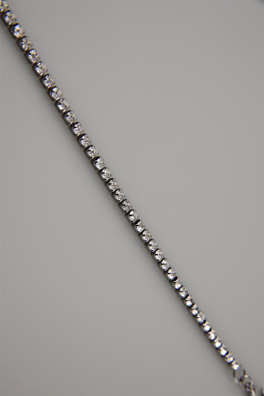 Black Silver Plated Bracelet 08-0406-48-14